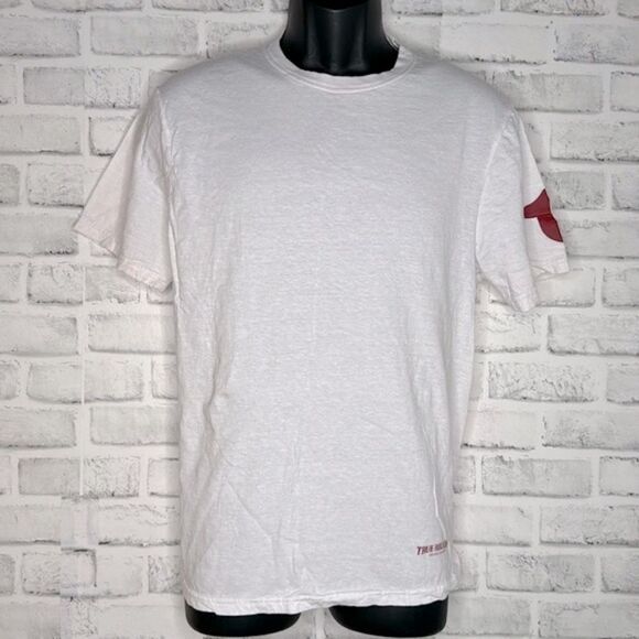 True Religion Mens Undershirt Red & White Size Medium - Picture 3 of 7